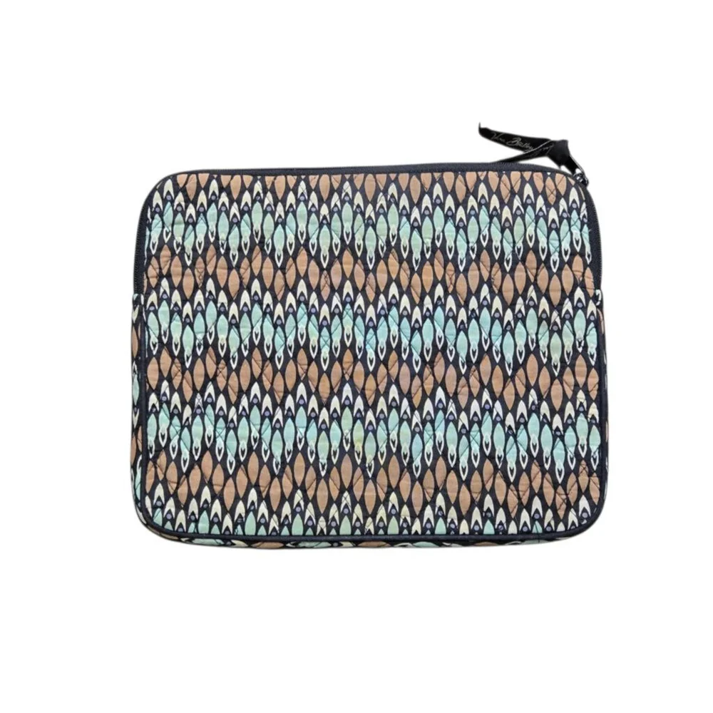 Vera Bradley Sierra Stream Tablet Case Padded I-pad Electronic Devise Brown Blue